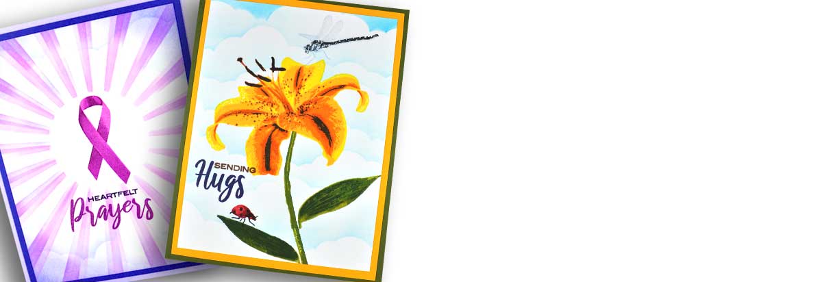 Tiger Lily and Ribbon of Support stamps