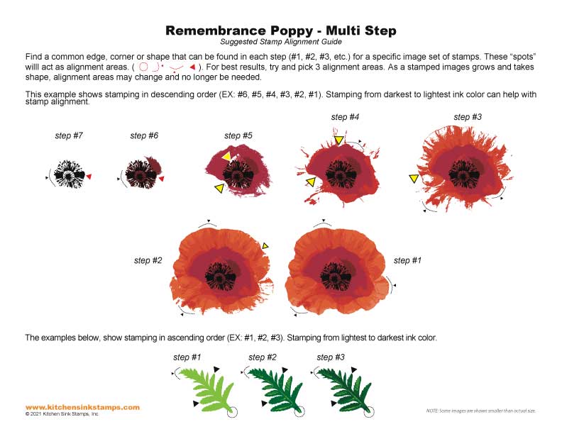 CRASPIRE Clear Silicone Stamps Flower Clear Rubber Stamps Poppy