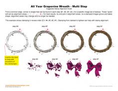 All Year Grapevine Wreath Multi Step Stamp Alignment Guide