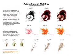 Autumn Squirrel Multi Step Stamp Alignment Guide