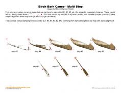 Birch Bark Canoe Multi Step Stamp Alignment Guide