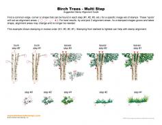 Birch Trees Multi Step Stamp Alignment Guide
