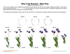 Bitty Tulip Bouquet Multi Step Stamp Alignment Guide