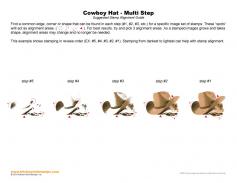 Cowboy Hat Multi Step Stamp Alignment Guide