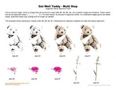 Get Well Teddy Multi Step Stamp Alignment Guide
