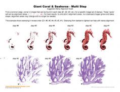 Giant Coral and Seahorse Multi Step Stamp Alignment Guide