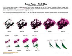 Grand Peony Multi Step Stamp Alignment Guide