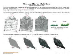 Graveyard Raven Multi Step Stamp Alignment Guide
