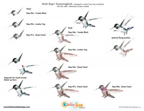 Hummingbirds Multi Step Stamp Alignment Guide