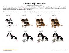 Kittens and Pup Multi Step Stamp Alignment Guide