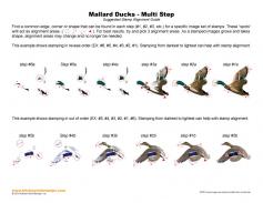 Mallard Ducks Multi Step Stamp Alignment Guide
