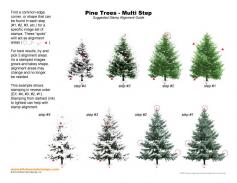Pine Trees Multi Step Stamp Alignment Guide