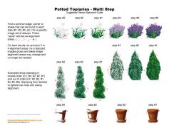 Potted Topiaries Multi Step Stamp Alignment Guide