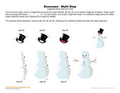 Snowmen Multi Step Stamp Alignment Guide