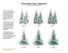 Snowy PineTrees Multi Step Stamp Alignment Guide