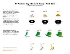 St Patricks 4 Duck Teddy Multi Step Stamp Alignment Guide