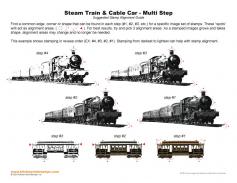Steam Train and Cable Car Multi Step Stamp Alignment Guide