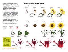 Sunflowers Multi Step Stamp Alignment Guide