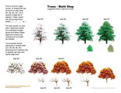 Trees Multi Step Stamp Alignment Guide