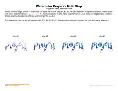 Watercolor Prayers Multi Step Stamp Alignment Guide
