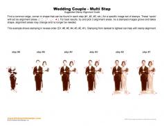 Wedding Couple Multi Step Stamp Alignment Guide