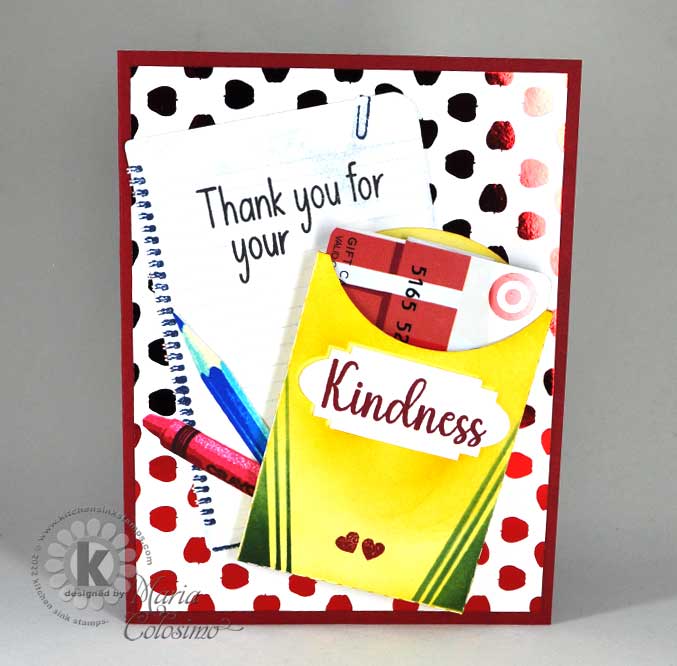 Class Notebook paper School Sentiments clear layered stamps