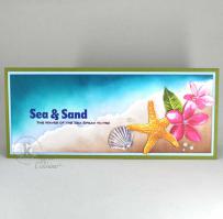 water on beach and starfish card - Kitchen Sink Stamps