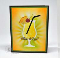Pina Colada  card - Kitchen Sink Stamps