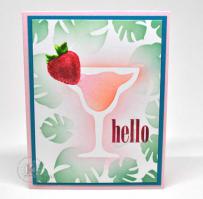 Strawberry Margarita card - Kitchen Sink Stamps