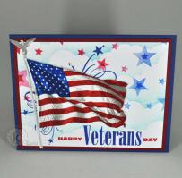 Happy Veterans Day Flag card - Kitchen Sink Stamps