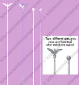 Layered Flag Poles slimline SVG CUT file