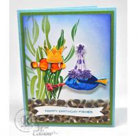 Happy Birthday Fishes Card - Kitchen Sink Stamps