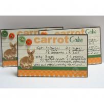 Playful Carrot Cake Recipe Card - Kitchen Sink Stamps