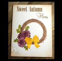 Autumn Home Wreath card- Kitchen Sink Stamps
