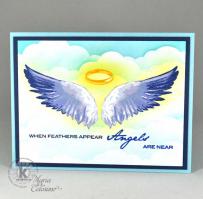 Angel Wings Sympathy card - Kitchen Sink Stamps