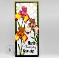 Thanksgiving Irises Card from Kitchen Sink Stamps