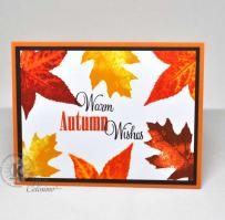 Fall Leaves Autumn Card from Kitchen Sink Stamps