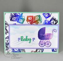 Go Baby Go card - Kitchen Sink Stamps
