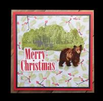 Merry Bear Christmas card- Kitchen Sink Stamps
