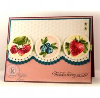 Raspberry, Strawberry, and Blueberry Thank You Card - Berries from Kitchen Sink Stamps
