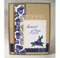 Blueberries Thank You Card - Berries from Kitchen Sink Stamps