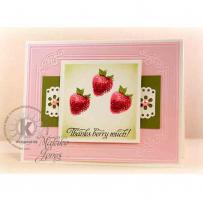Strawberry Thank You Card  - Berries from Kitchen Sink Stamps