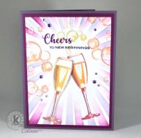 Wedding Bubbles Card - Kitchen Sink Stamps