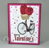 Valentine's Day Bike card - Kitchen Sink Stamps