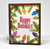 Christmas Lights Holiday Card - Kitchen Sink Stamps