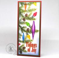 Christmas Lights and Ornaments Holiday Card - Kitchen Sink Stamps
