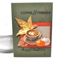 Autumn Coffee and Friends Card from Kitchen Sink Stamps