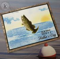 Jumping Fish Father's Day Card - Kitchen Sink Stamps