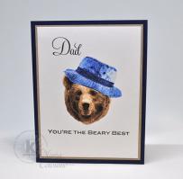 Father's Day Bear with Bucket Hat - Kitchen Sink Stamps