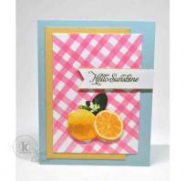 Pink Lemon Aid Hello Sunshine Card - Kitchen Sink Stamps